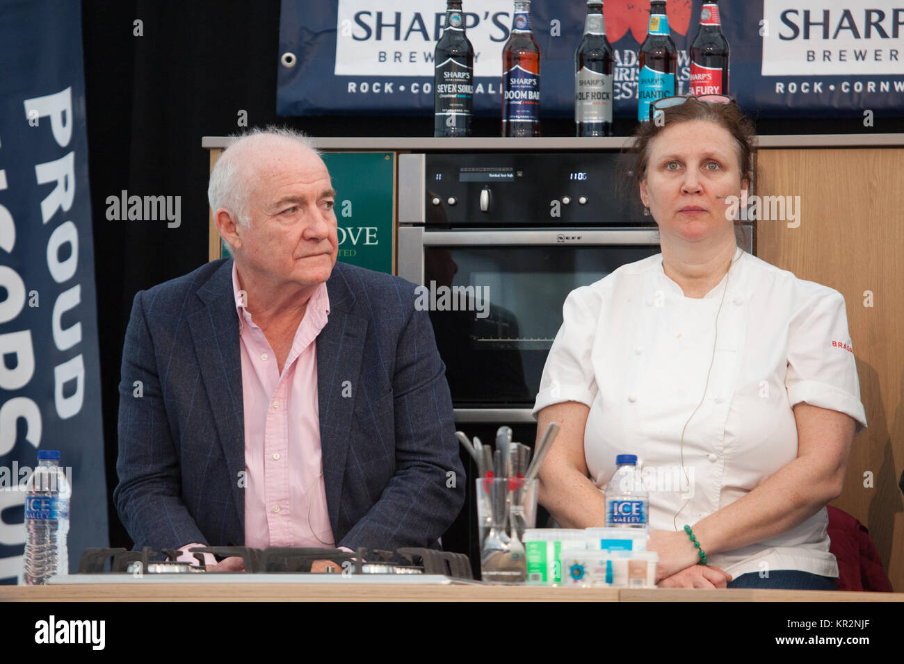 Rick Stein cooking at the Padstow Christmas Festival Stock Photo