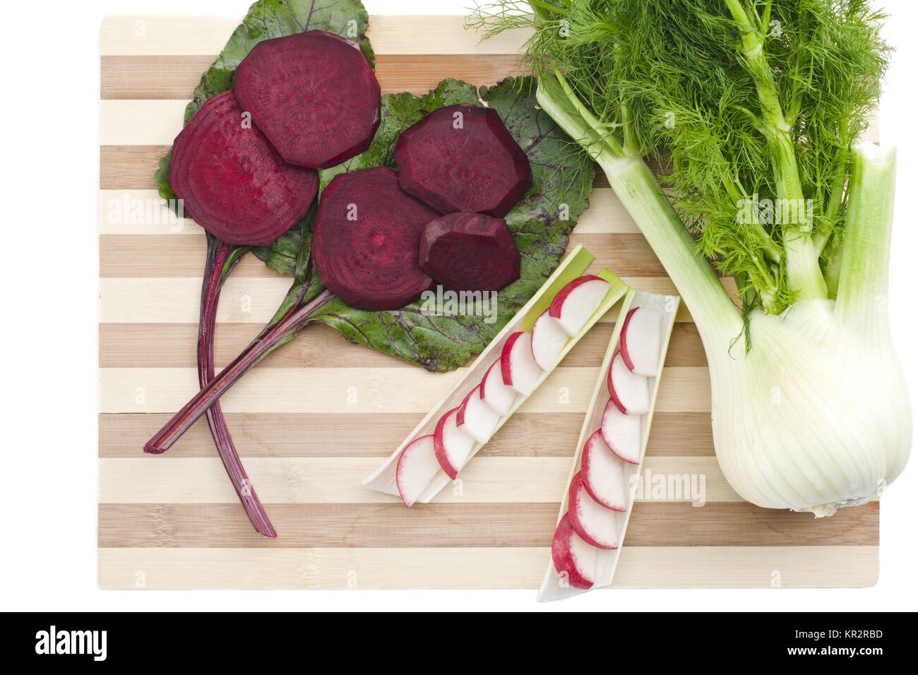 red turnips red radish and fennel Stock Photo