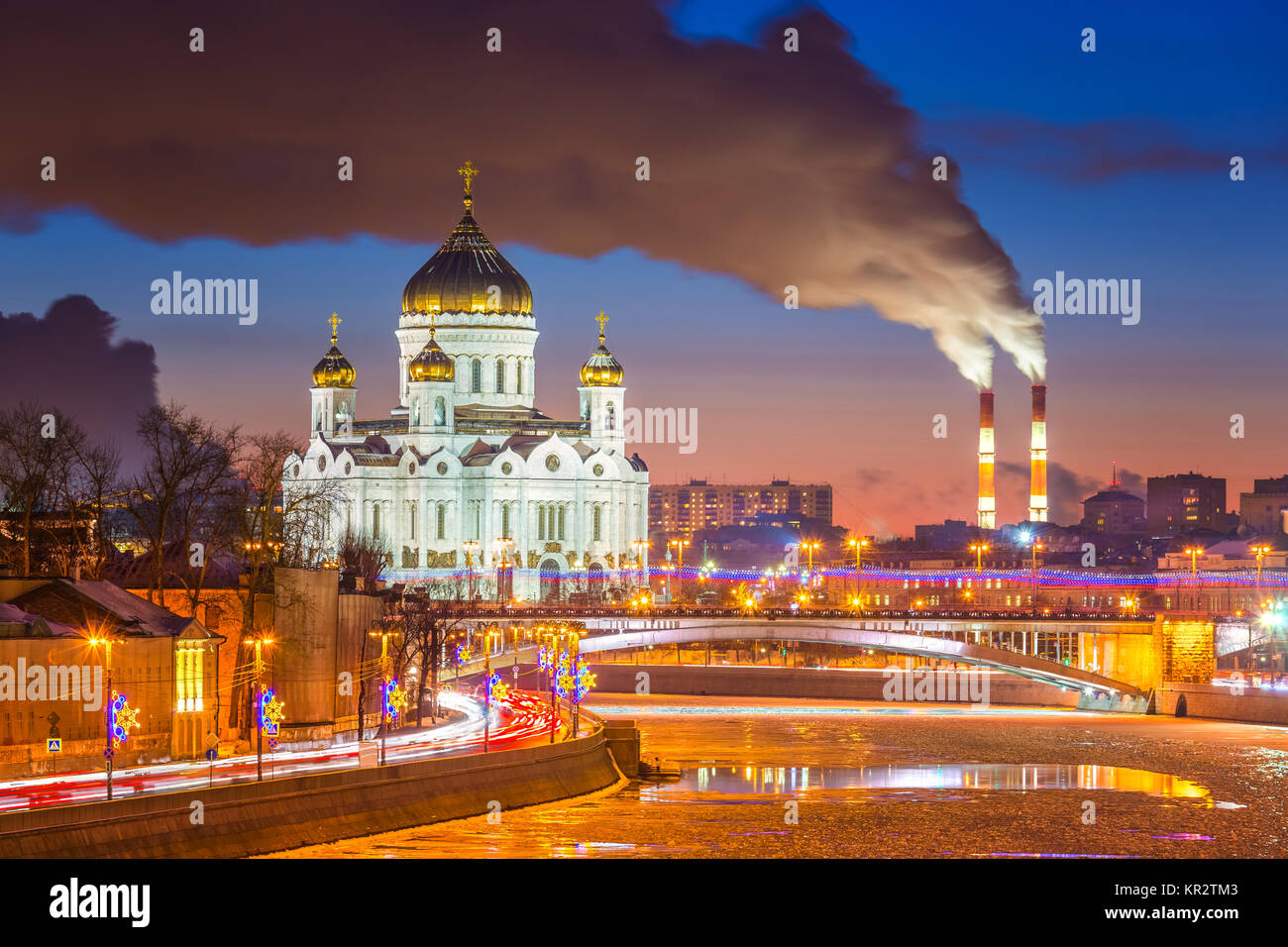 Moscow at wintertime Stock Photo
