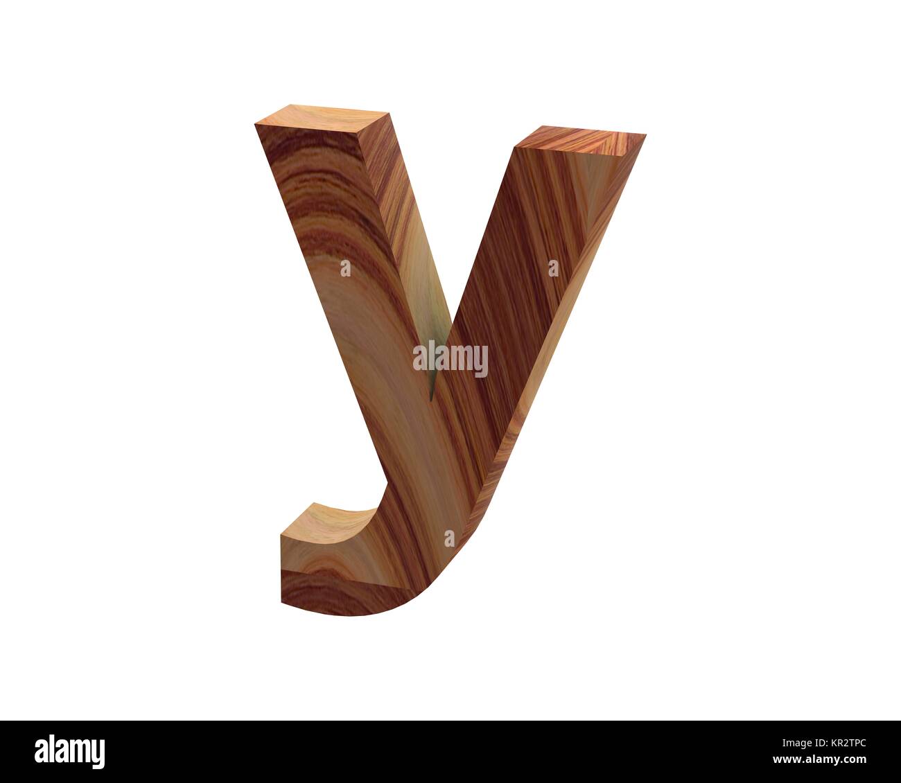 wood y font 3D Stock Photo