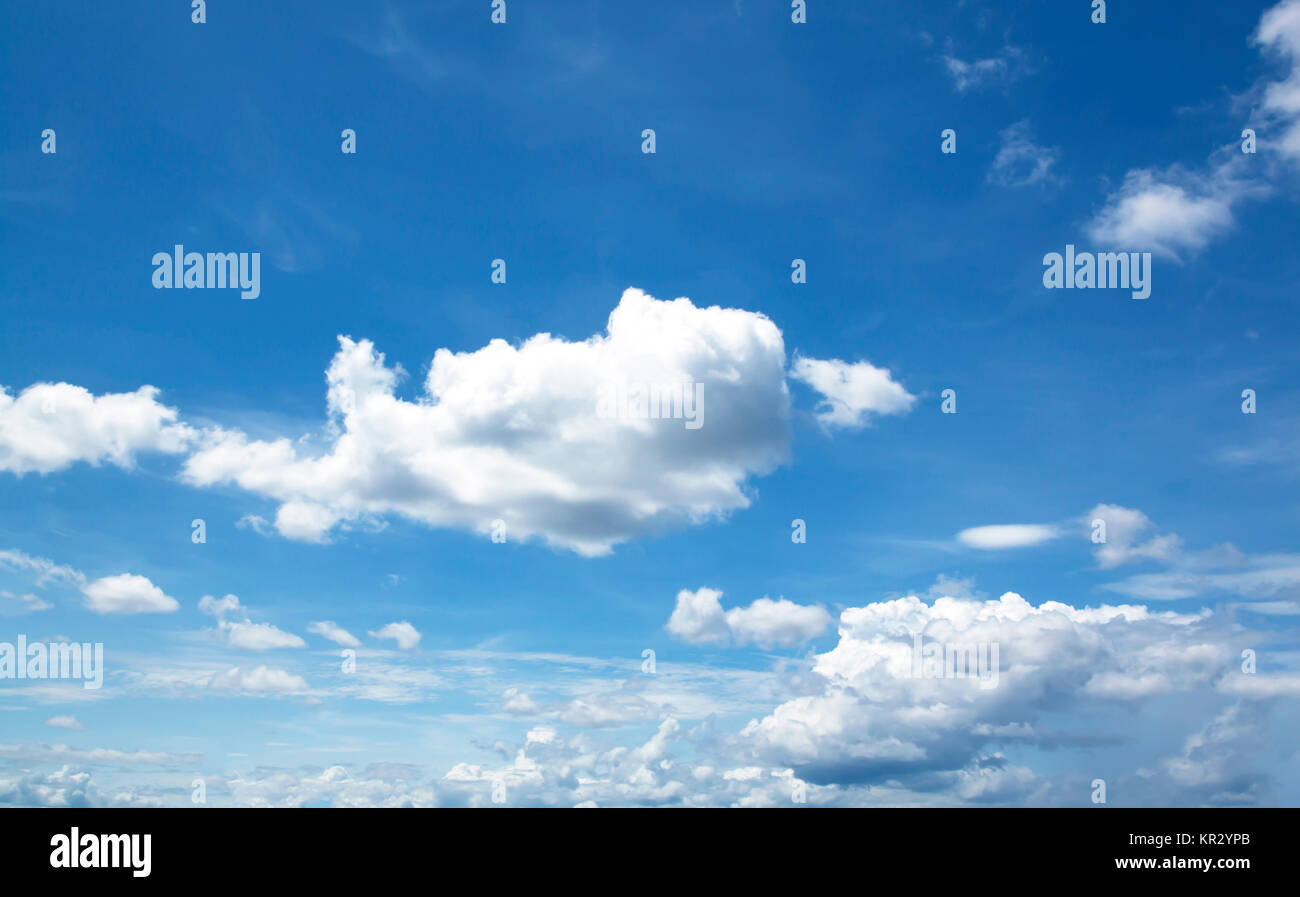 white cloud on blue sky (clouds) Stock Photo