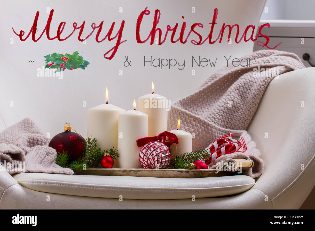 Burning advent candles Stock Photo Alamy