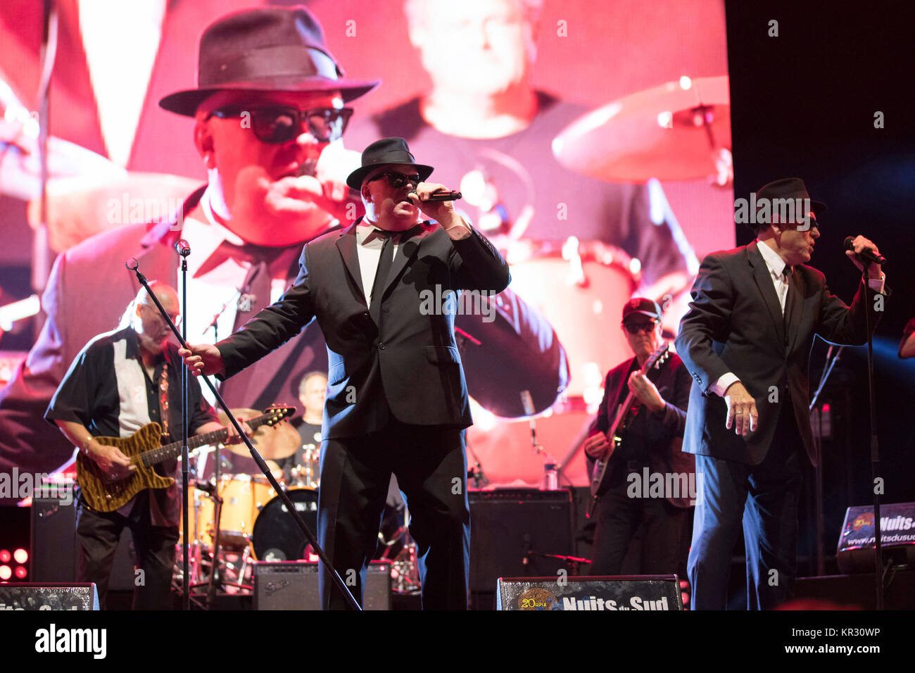 The Blues Brothers Band in concert at the 'Nuits du Sud' Festival in Vence on 2017/07/13 Stock Photo