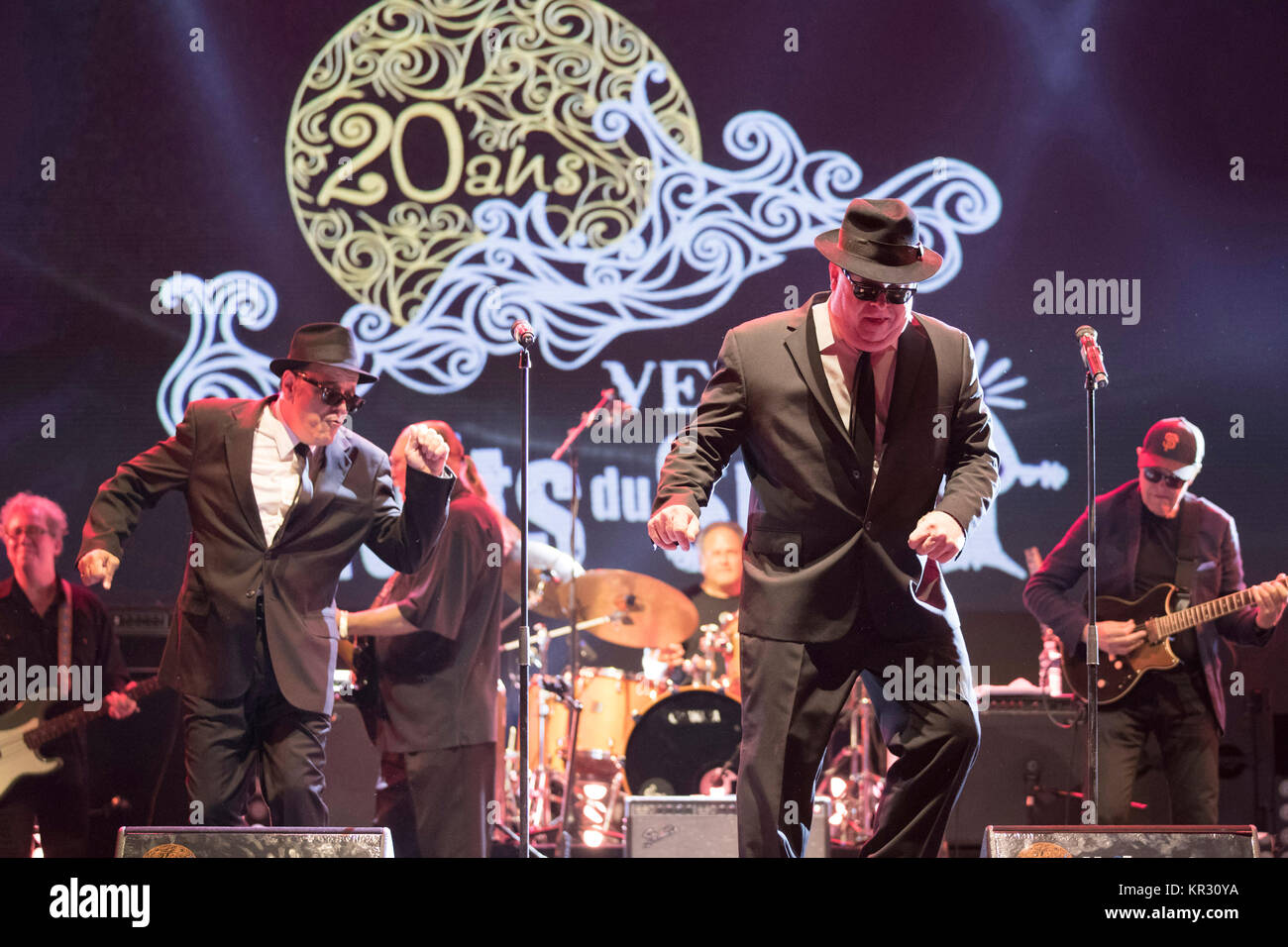 The Blues Brothers Band in concert at the 'Nuits du Sud' Festival in Vence on 2017/07/13 Stock Photo