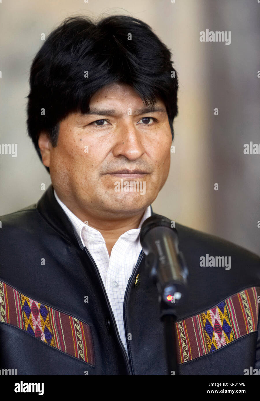 President of Bolivia Evo Morales, on May 16, 2006 (archives 2006) Stock Photo