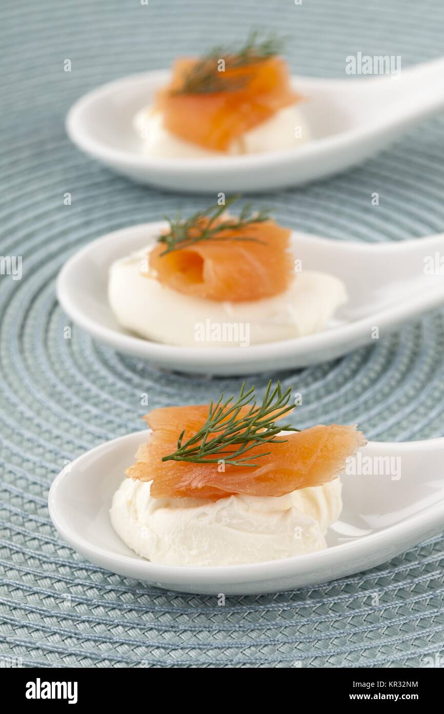 smoked salmon sushi rolls Stock Photo - Alamy