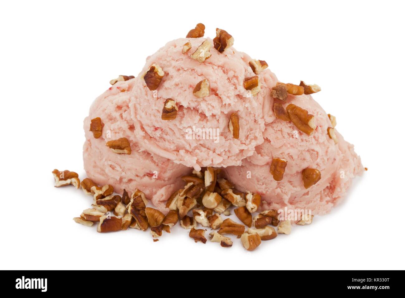 strawberry flavored ice cream Stock Photo