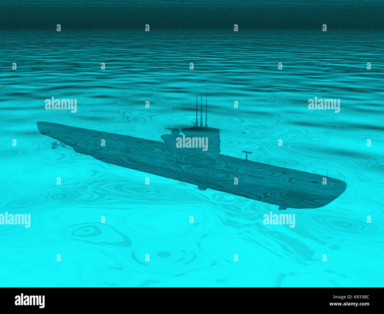 submarine underwater Stock Photo
