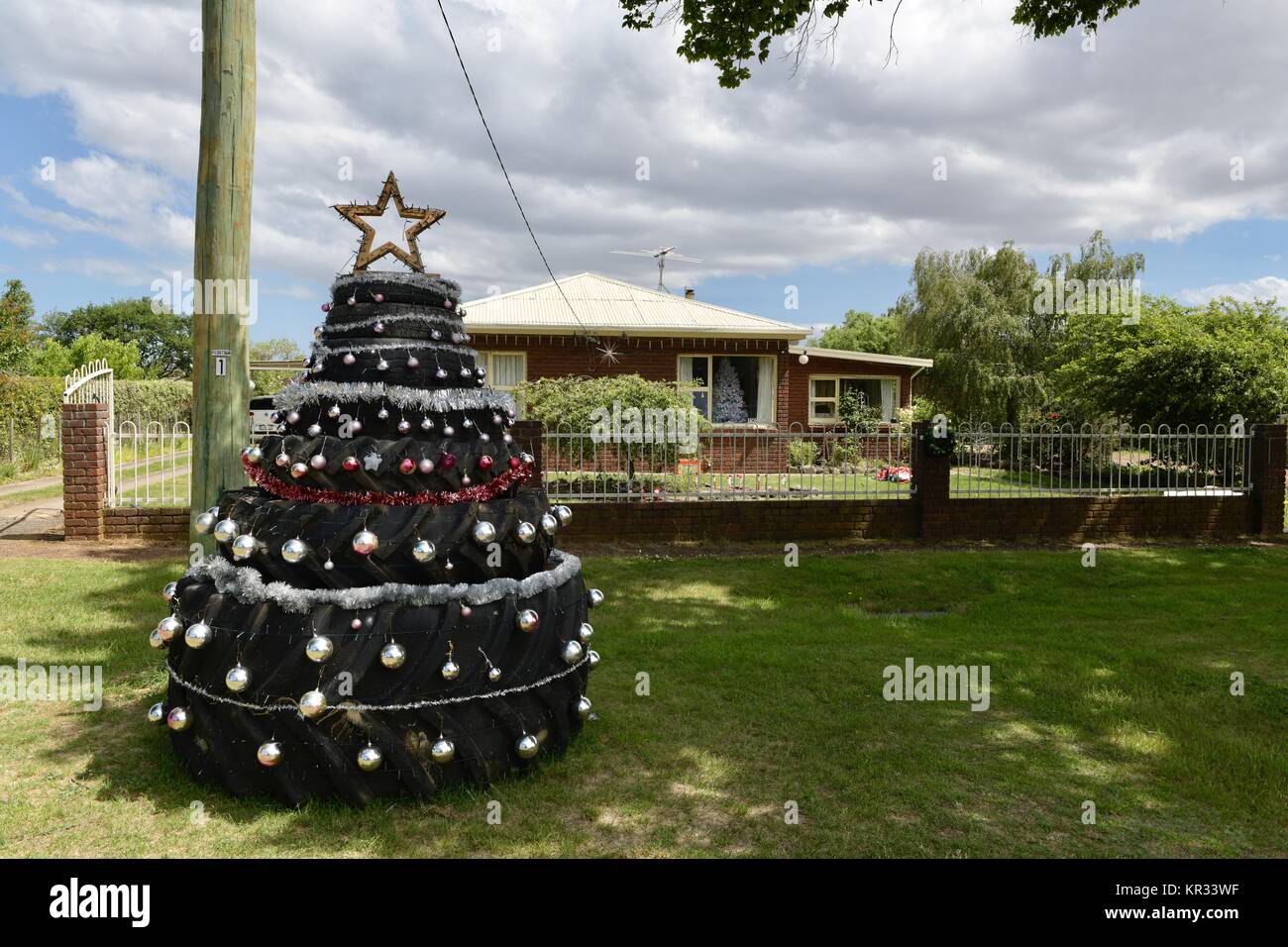 Traditional Australian homes decorated for Christmas in Tasmania