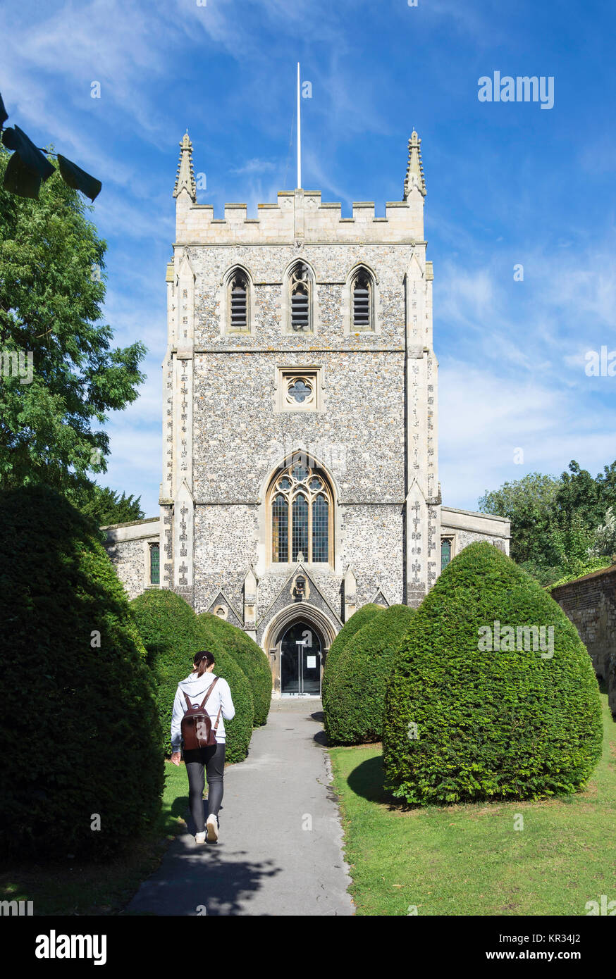 St John the Baptist Royston, Melbourn Street, Royston, Hertfordshire, England, United Kingdom Stock Photo