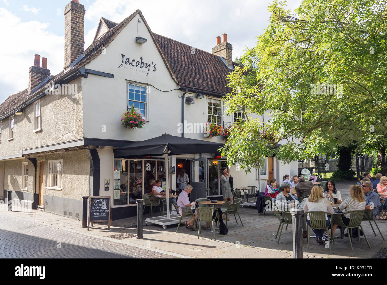 Jacoby's Tavern and Restaurant, Tudor Square, Ware, Hertfordshire, England, United Kingdom Stock Photo