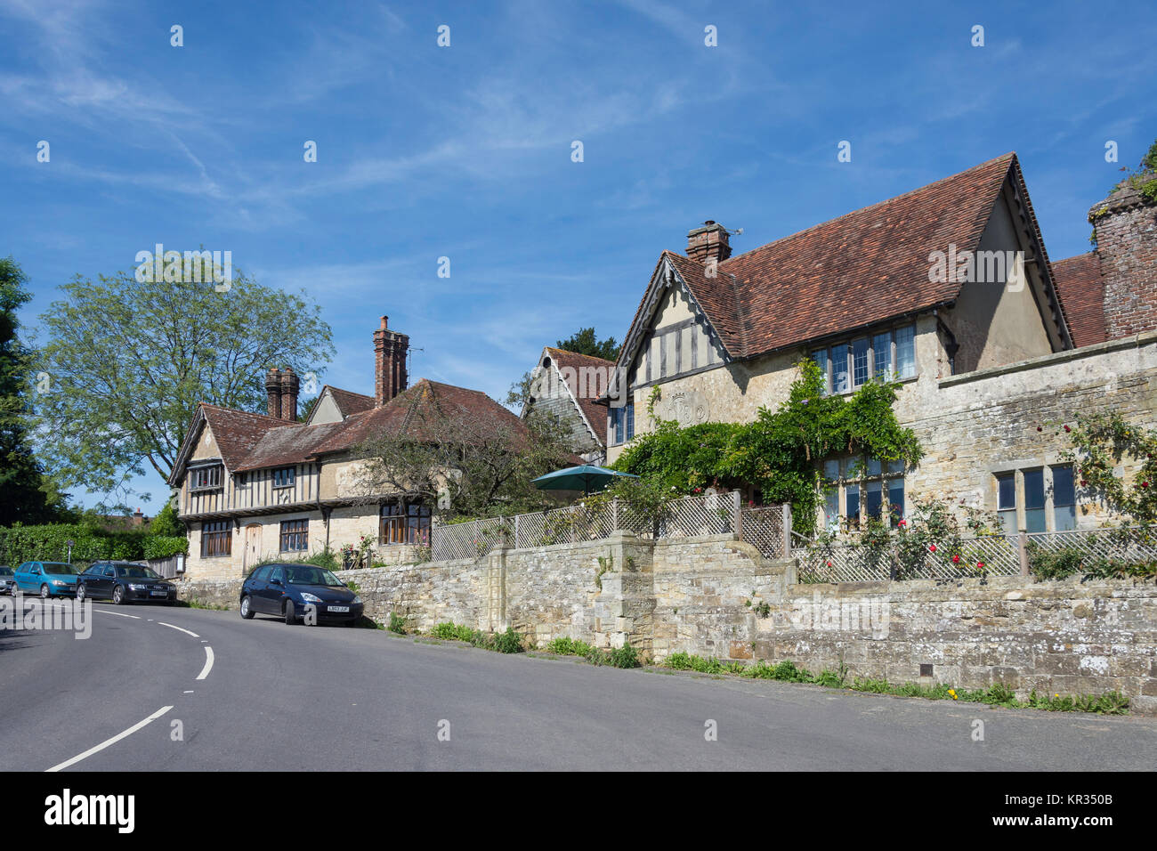 Timber-framed houses, High Street, Penshurst, Kent, England, United Kingdom Stock Photo