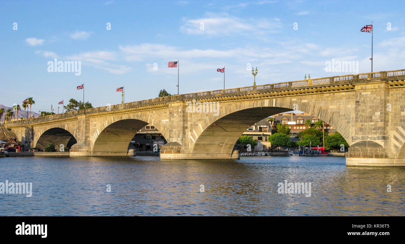 London Bridge in Lake Havasu, old historic bridge rebuilt with original ...