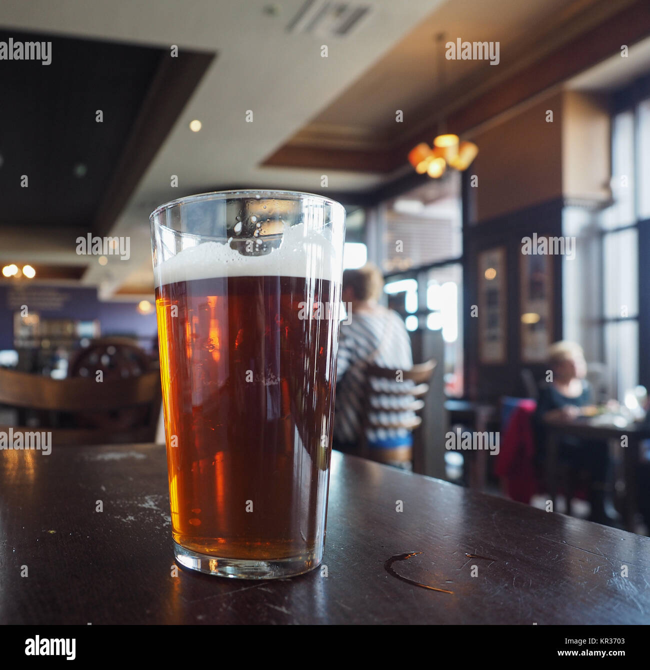 British ale beer pint Stock Photo - Alamy