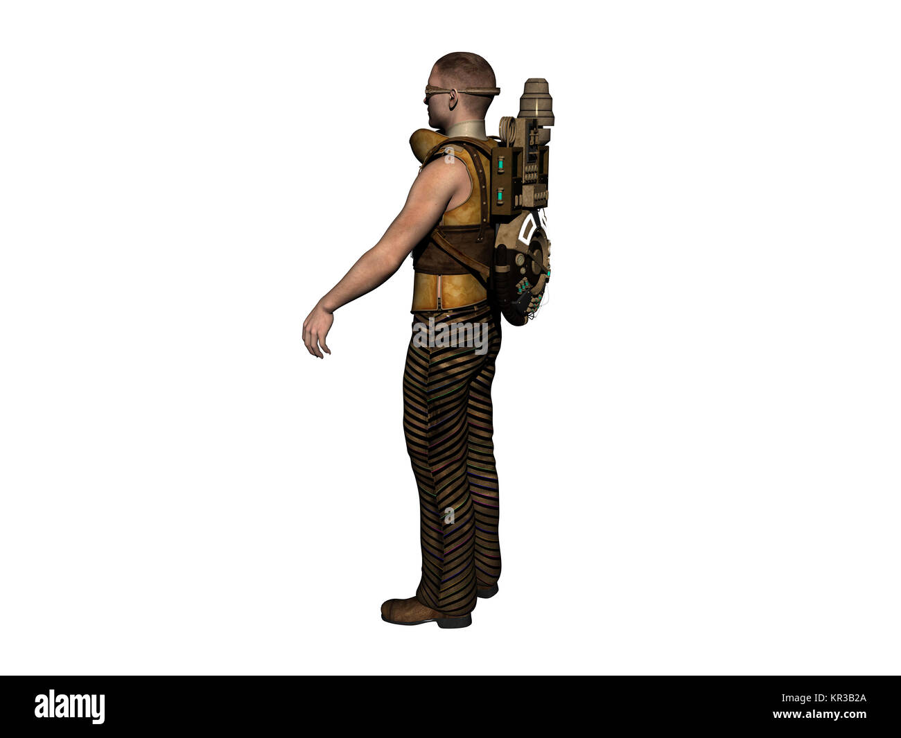 soldier released with art backpack of the future Stock Photo Alamy