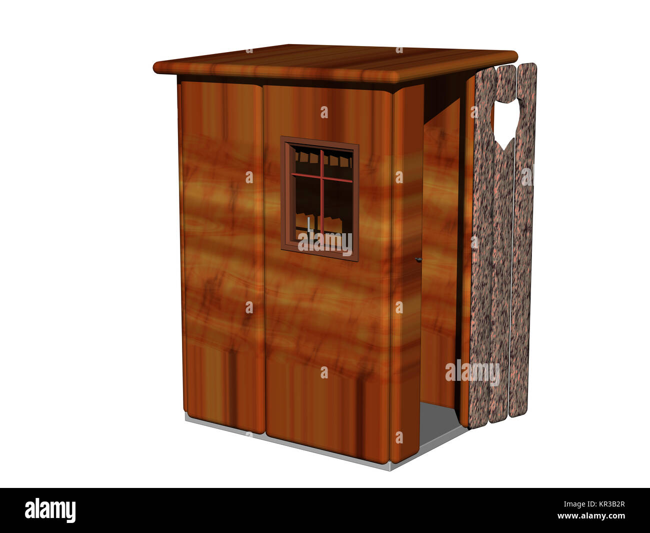 exempted outhouse in the garden Stock Photo