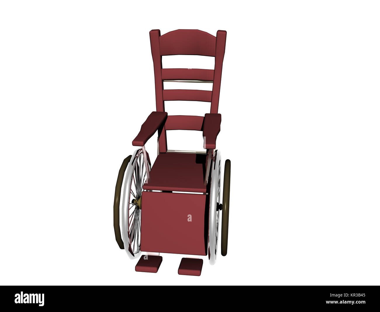 exempted antique wheelchair Stock Photo