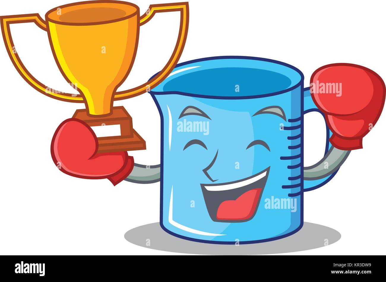 Boxing winner measuring cup character cartoon Stock Vector Image & Art ...