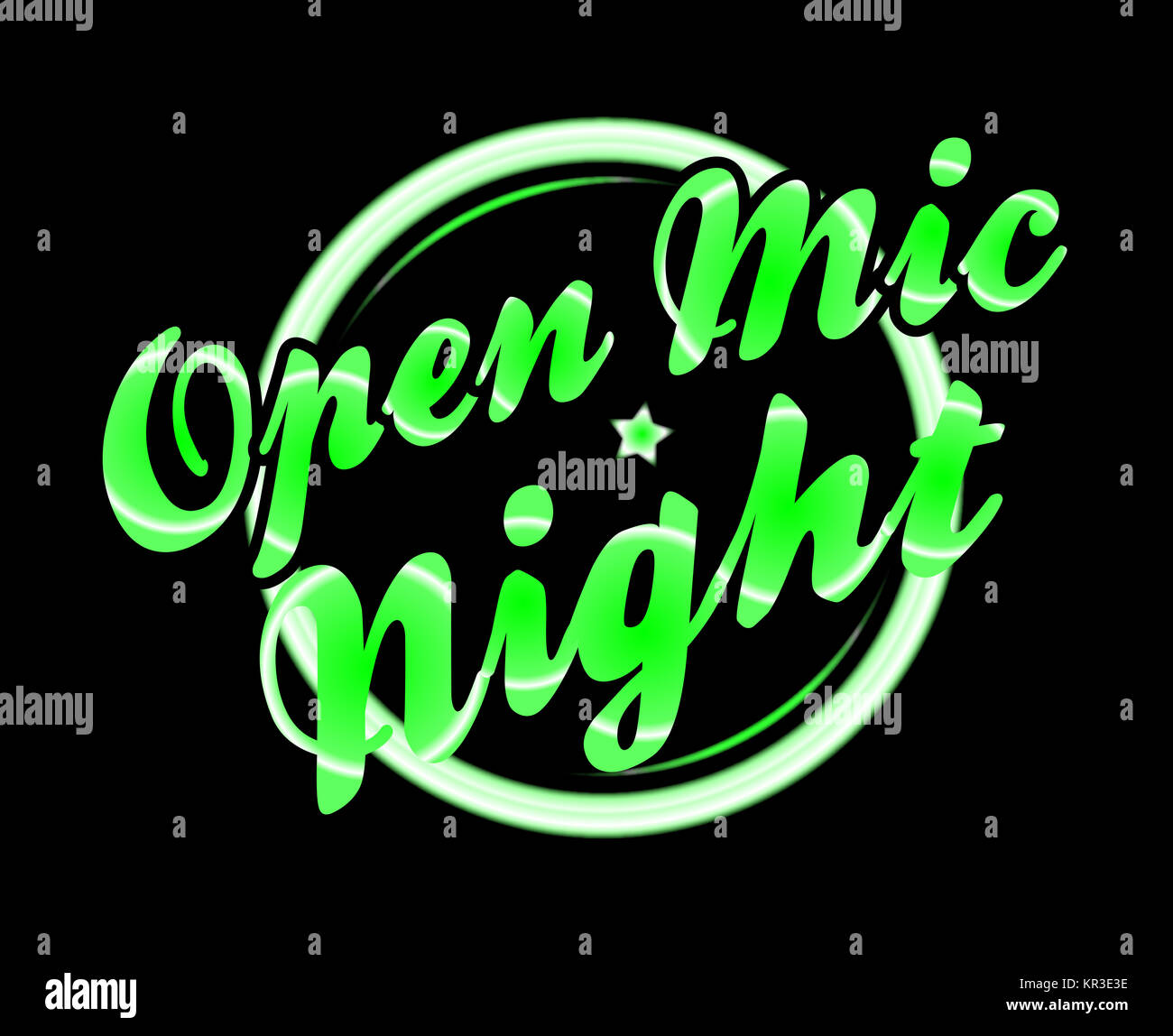 Open Mic Night Florescent Light Stock Photo Alamy