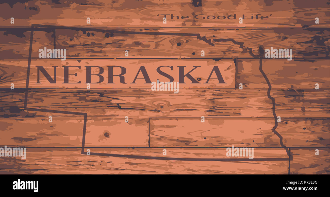 Nebraska Map Brand Stock Photo Alamy