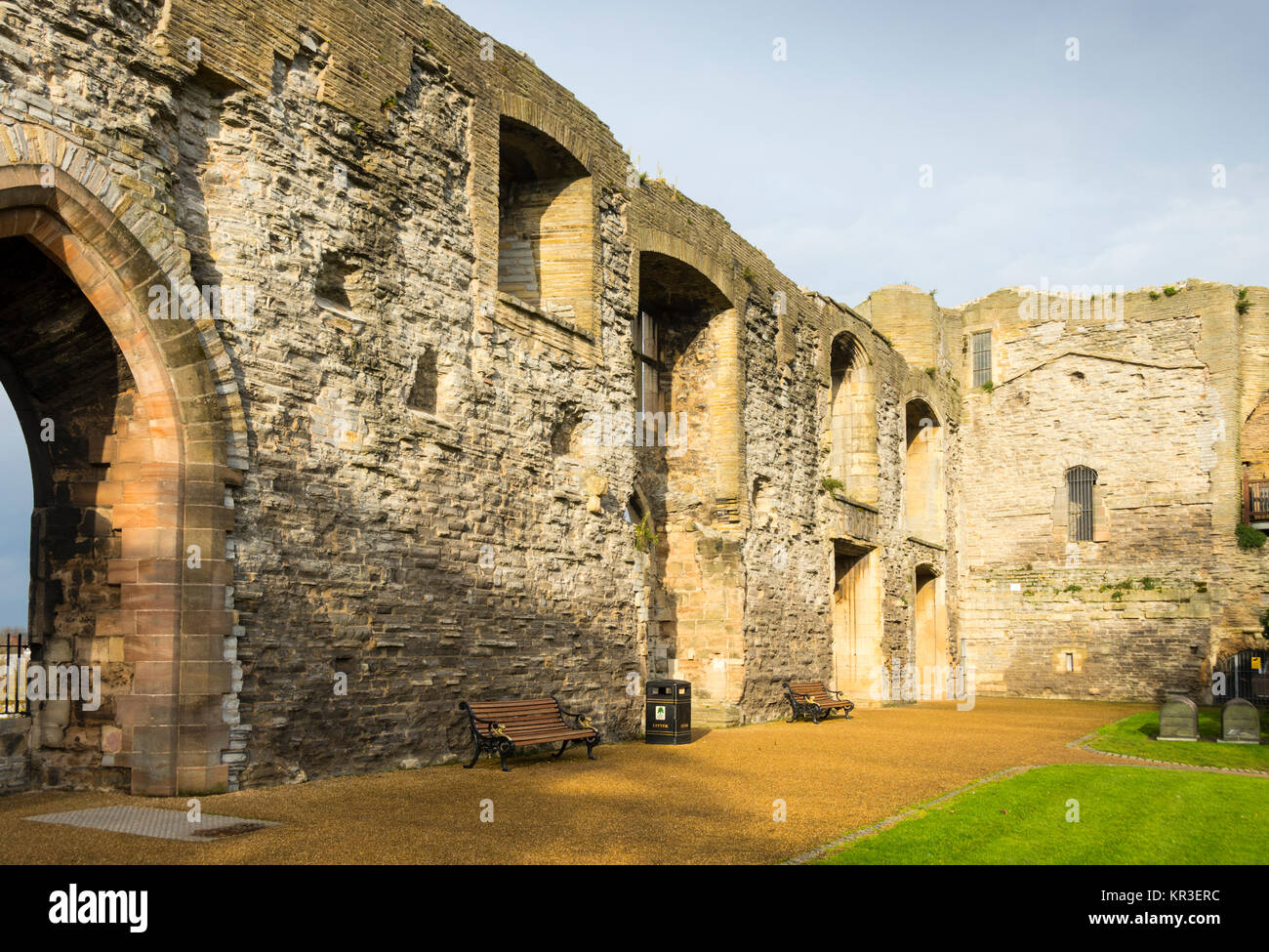 Newark Castle, a scheduled ancient monument, Grade I listed.  Newark on Trent, Nottinghamshire, UK Stock Photo