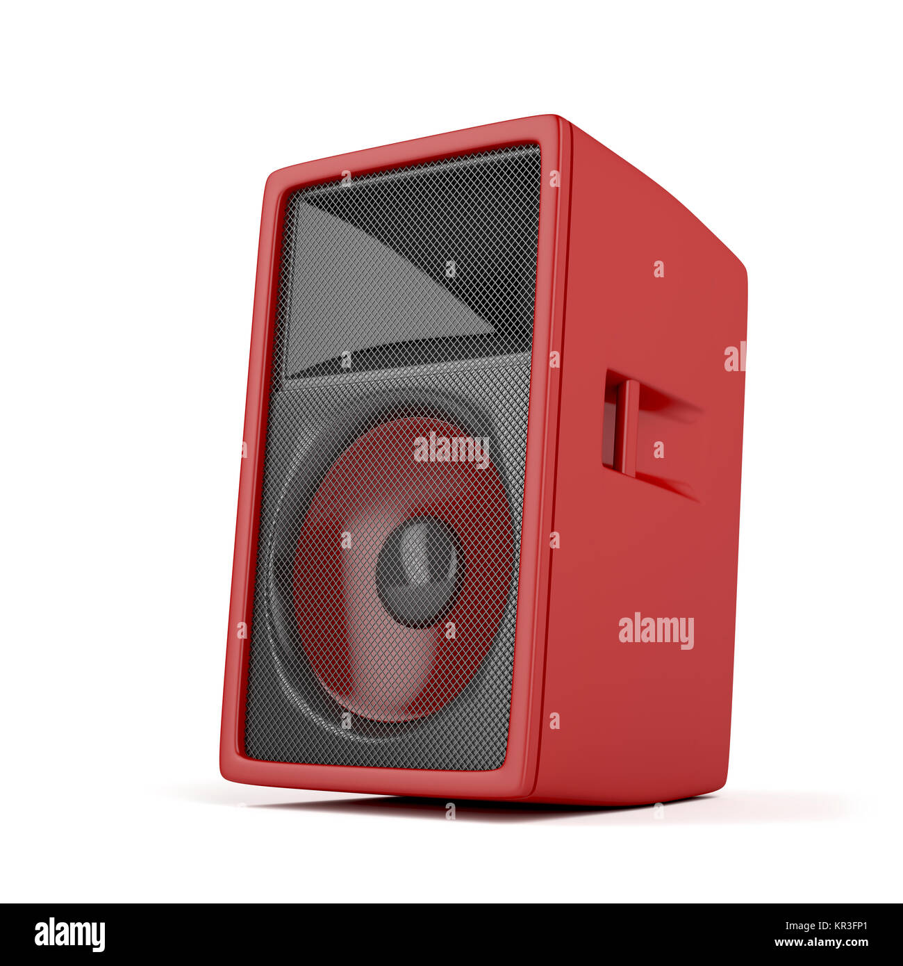 Big red loudspeaker Stock Photo