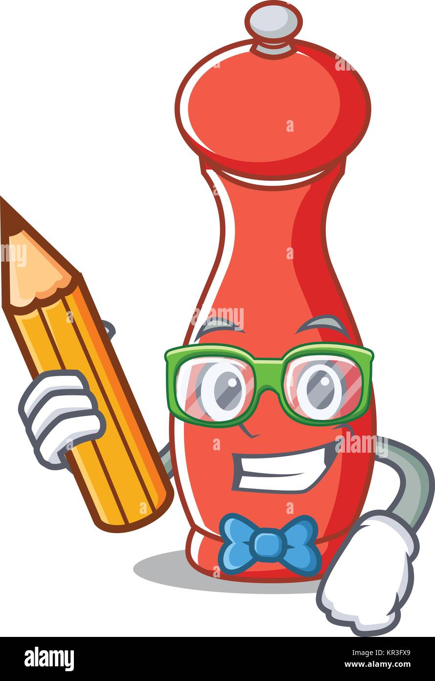 Student pepper mill character cartoon Stock Vector Image & Art Alamy