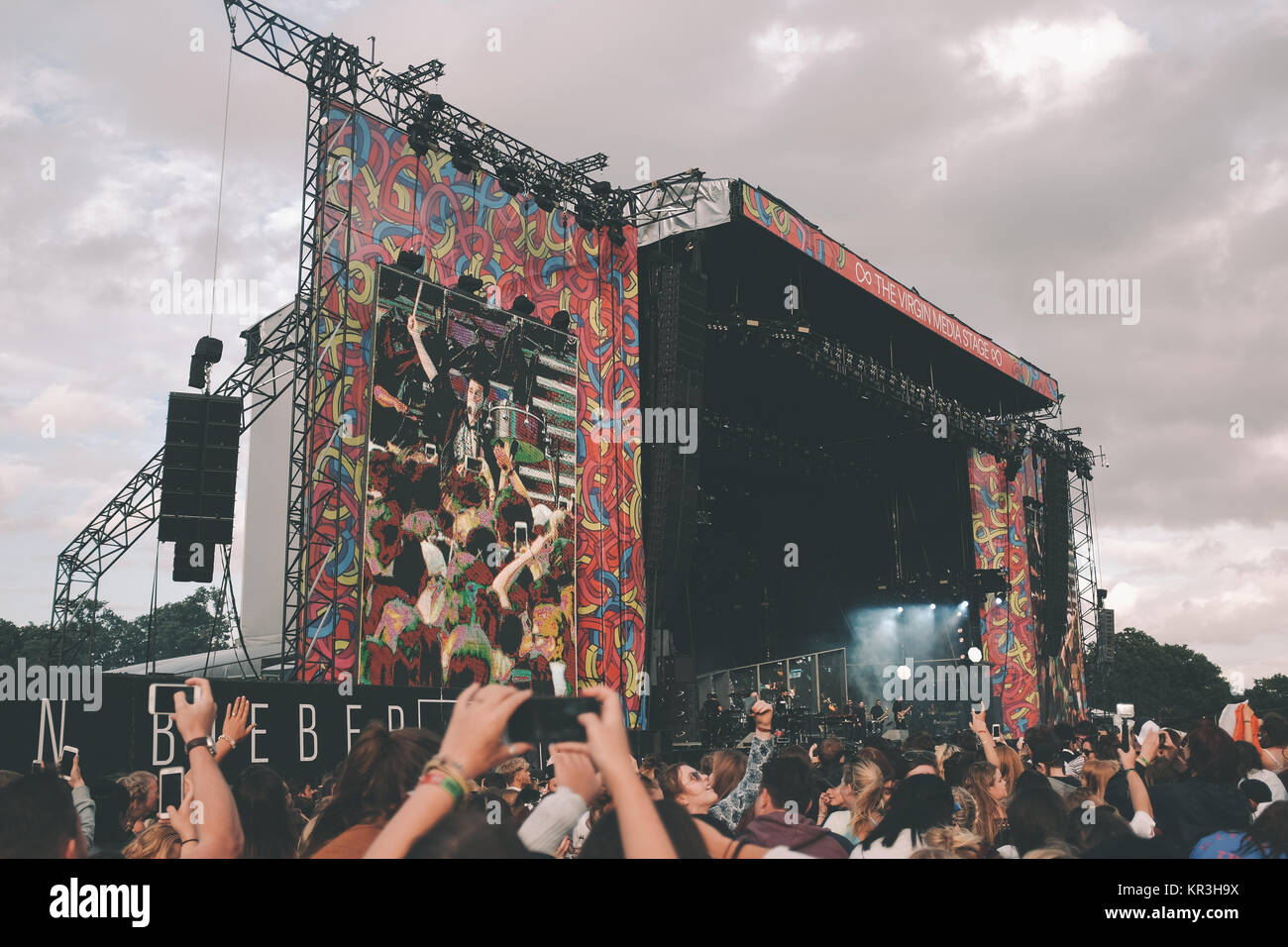 Bastille performing on stage August 2016 at V Festival, Hylands Park, Chelmsford, Essex, UK Stock Photo