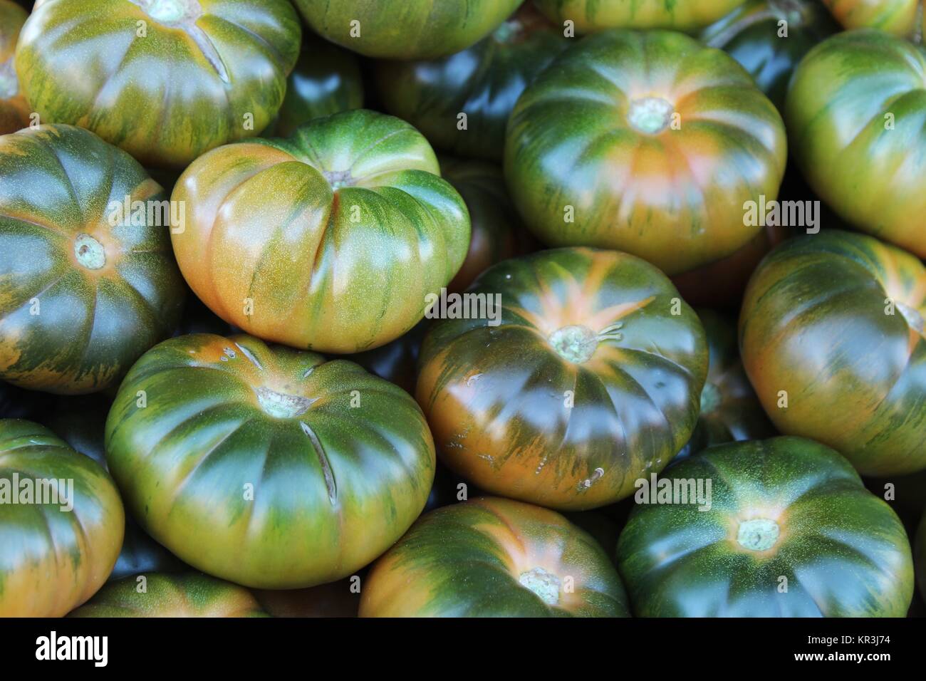 Tomatoes for sale at a farmer market stall in Spain Stock Photo - Alamy