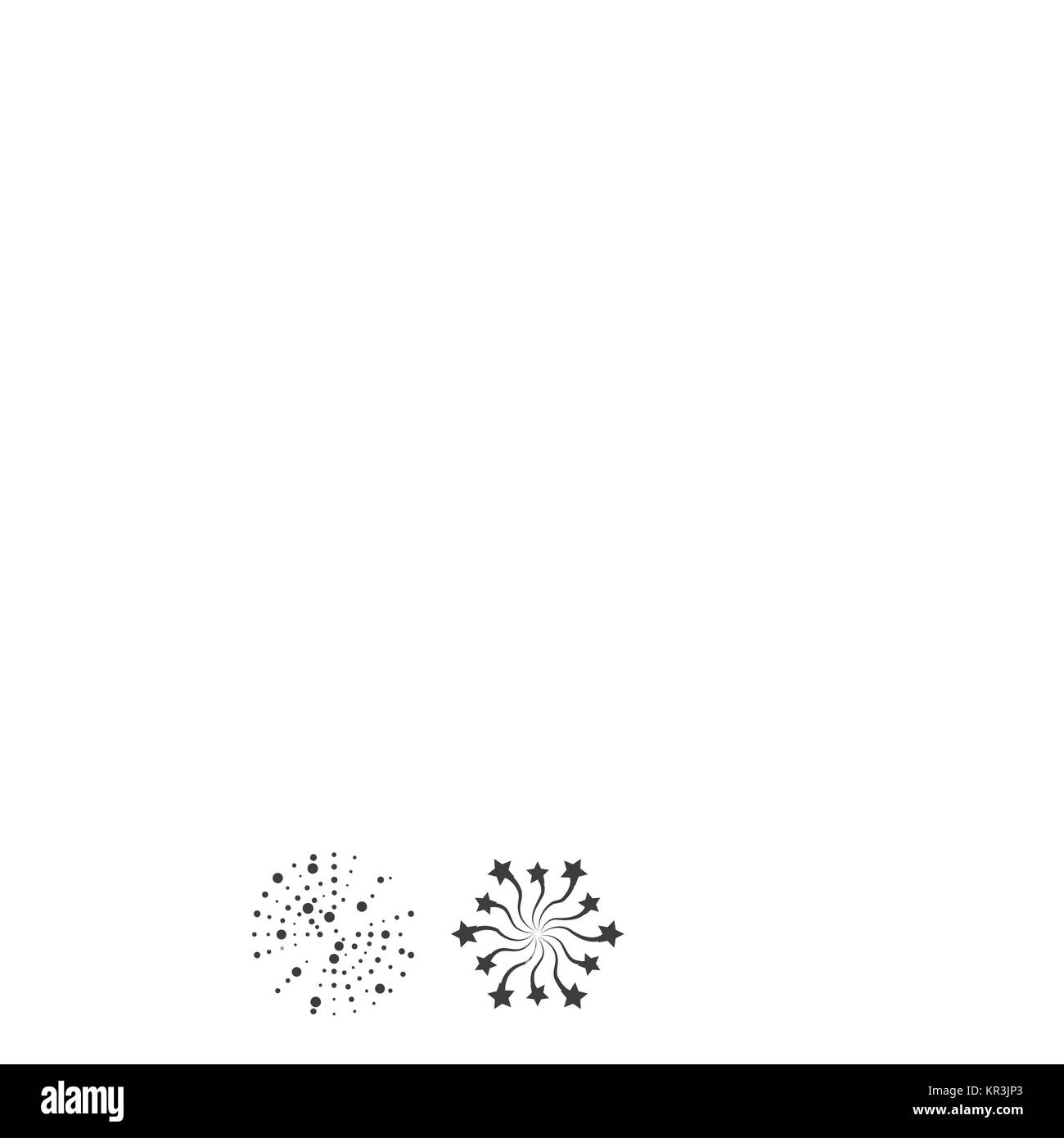 New year fireworks icons. Firework icon set for happy christmas celebrate party and birthday or anniversary events collection, vector illustration Stock Vector