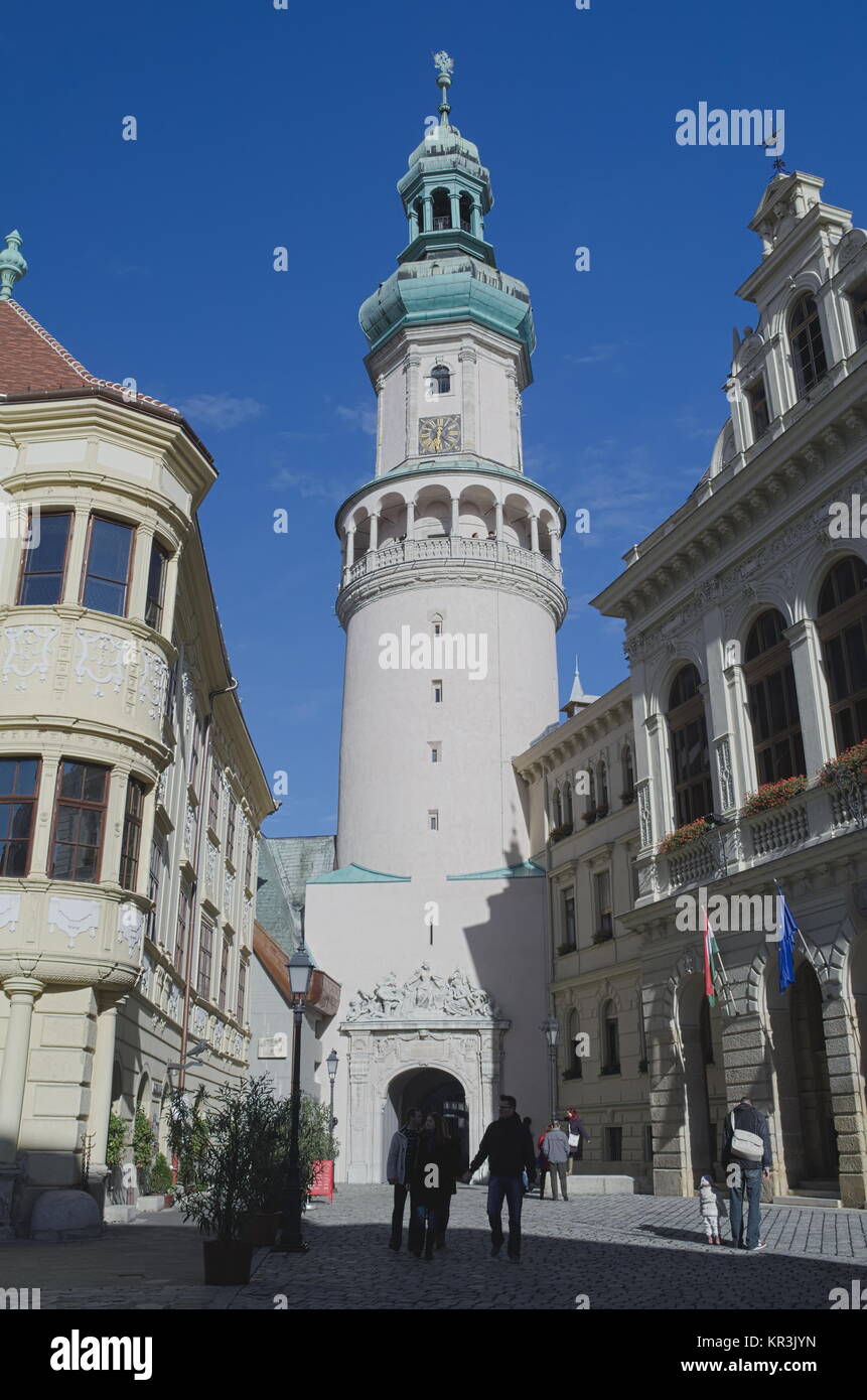 Fire Watch Tower Famous Landmark in Sopron Hungary Stock Photo Alamy