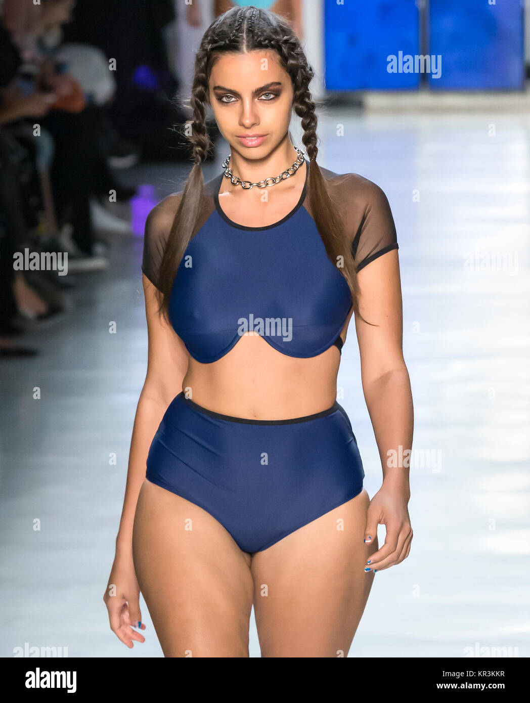 NEW YORK, NY - September 08, 2017: Priscilla Huggins Ortiz walks the runway  at the Chromat Spring Summer 2018 fashion show during New York Fashion Wee  Stock Photo - Alamy