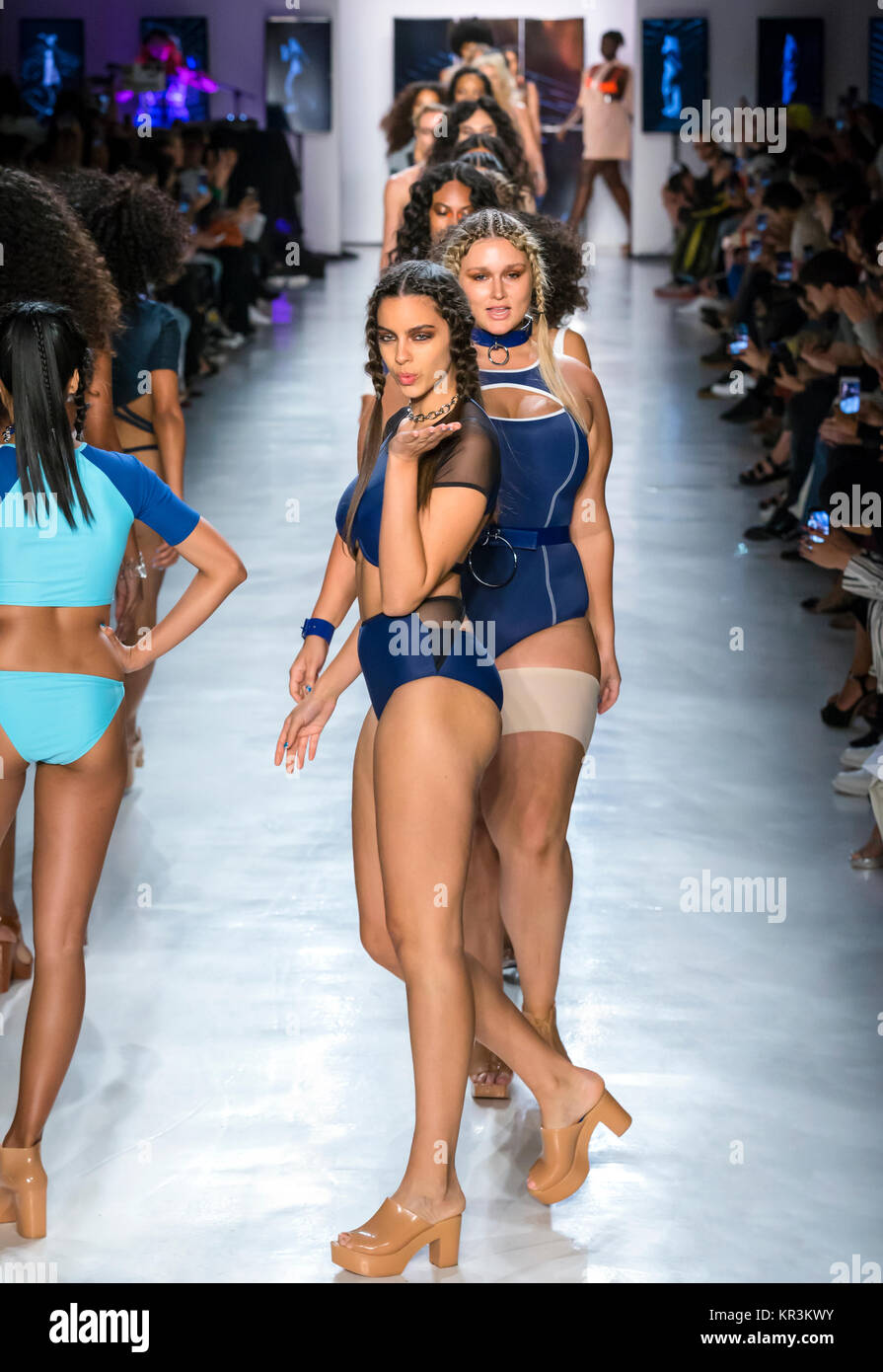 NEW YORK, NY - September 08, 2017: Priscilla Huggins Ortiz walks