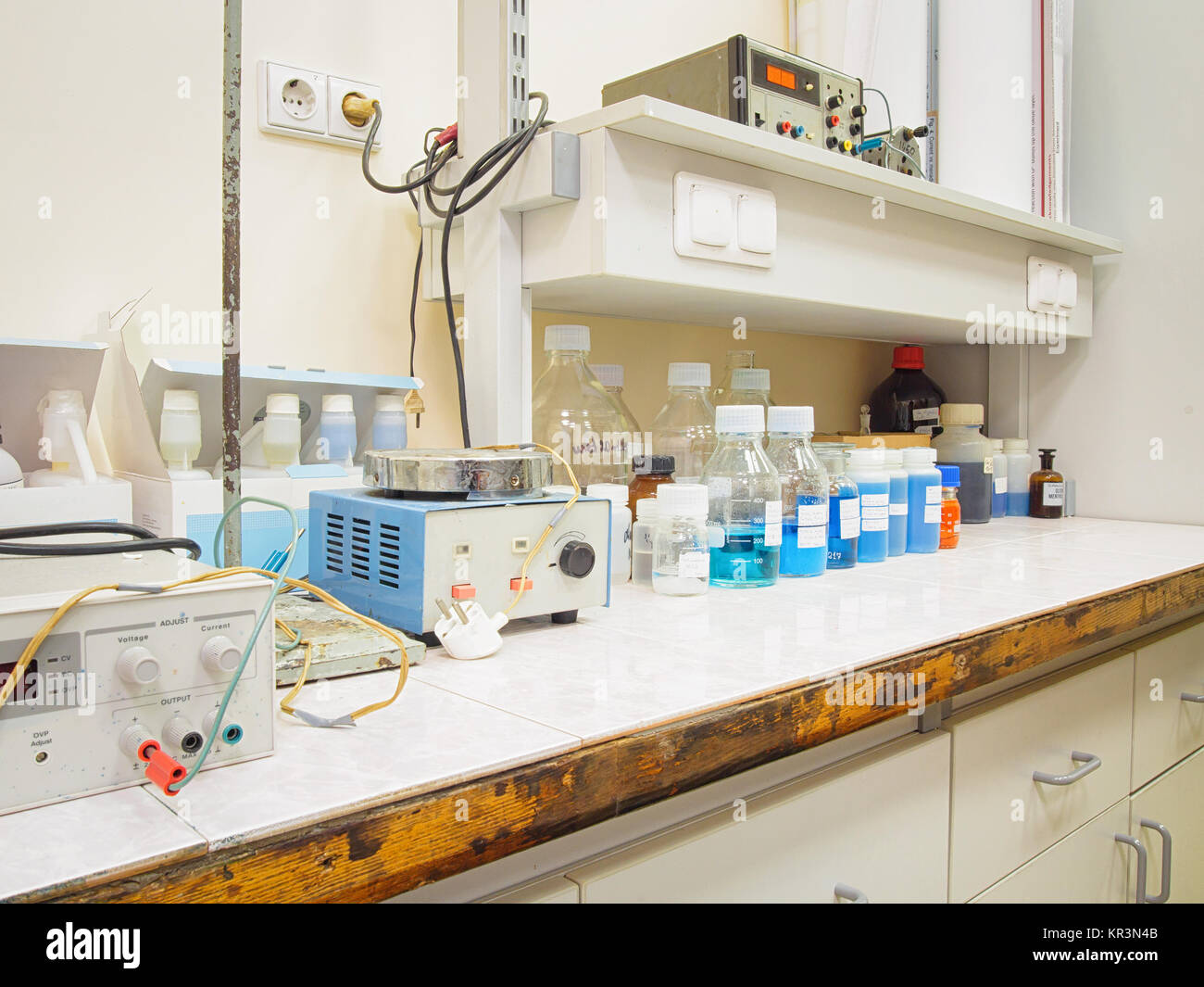 Various equipment in a chemical laboratory Stock Photo