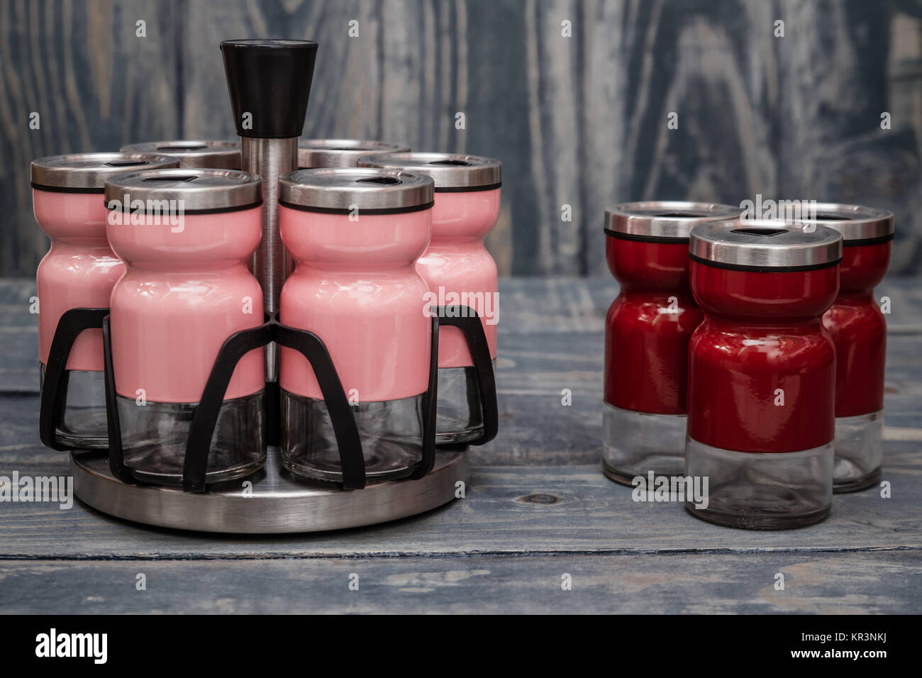 Group of Modern Spice Shakers Stock Photo Alamy