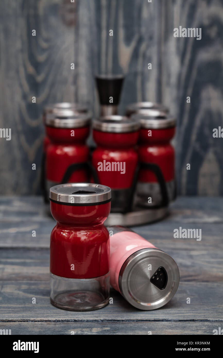 Group of Modern Spice Shakers Stock Photo Alamy