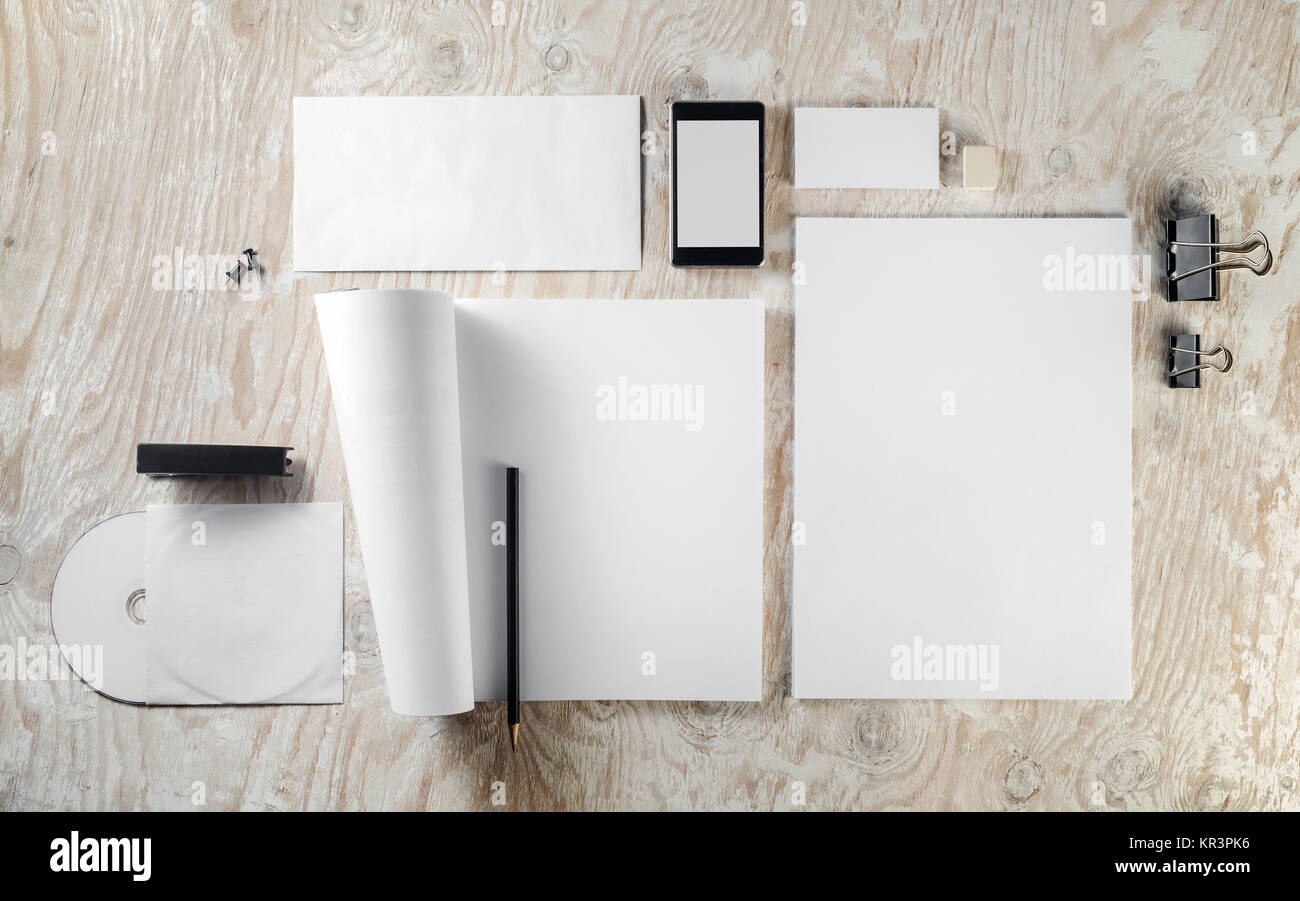 Blank stationery template Stock Photo - Alamy