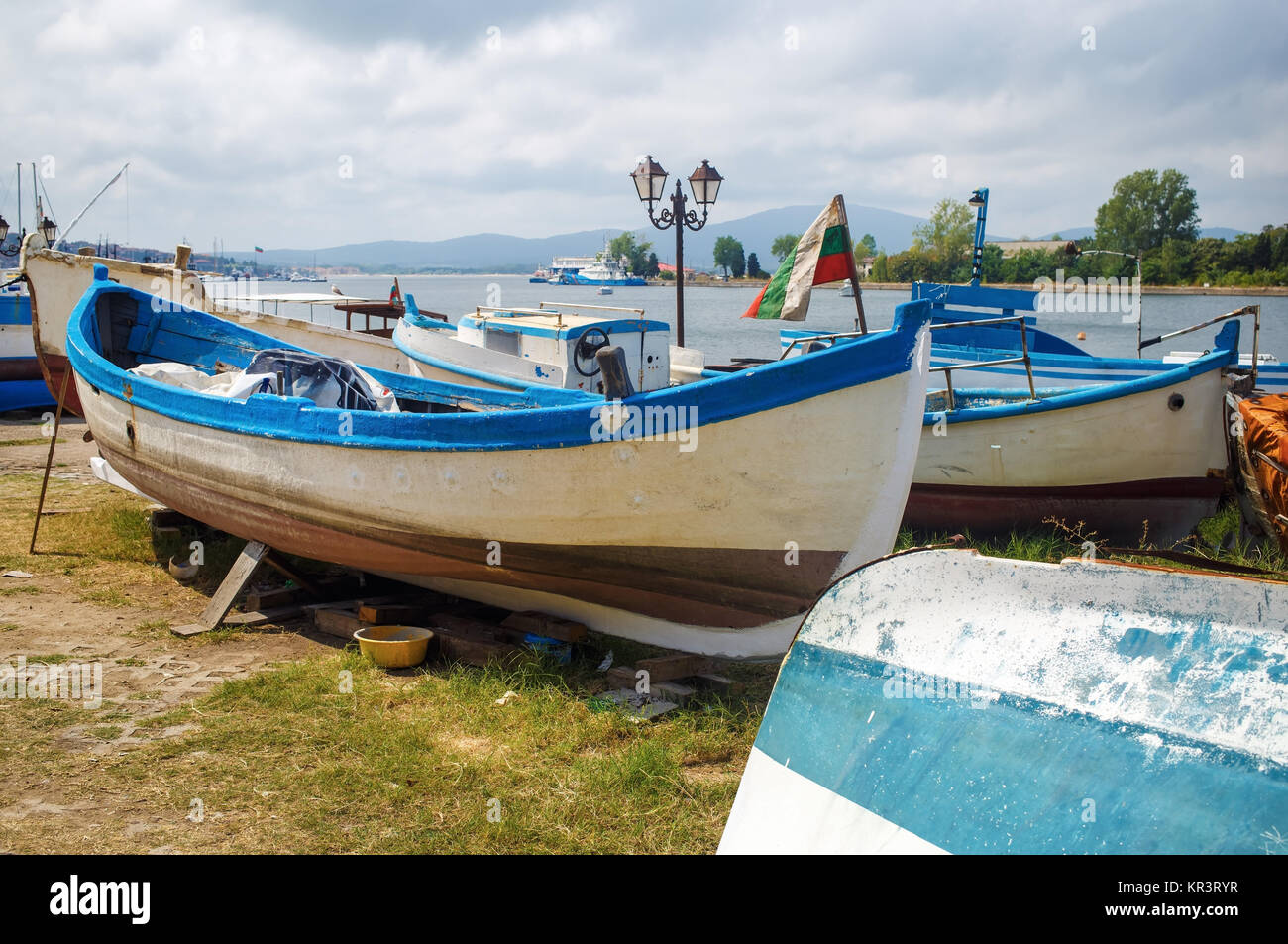 Old rowing boats Stock Photo Alamy