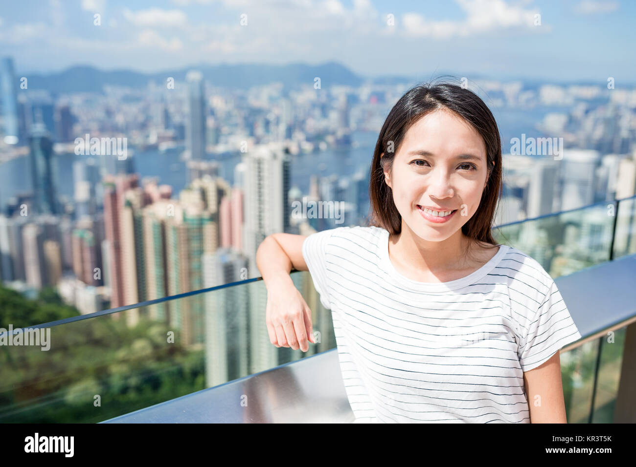 Woman travel to Hong Kong city Stock Photo - Alamy