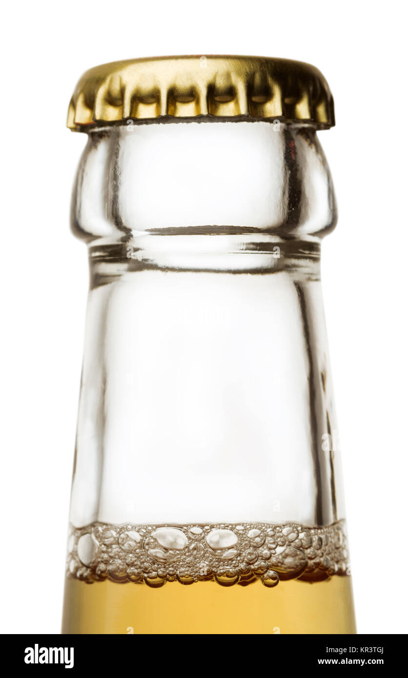 Beer bottle neck close up Stock Photo Alamy
