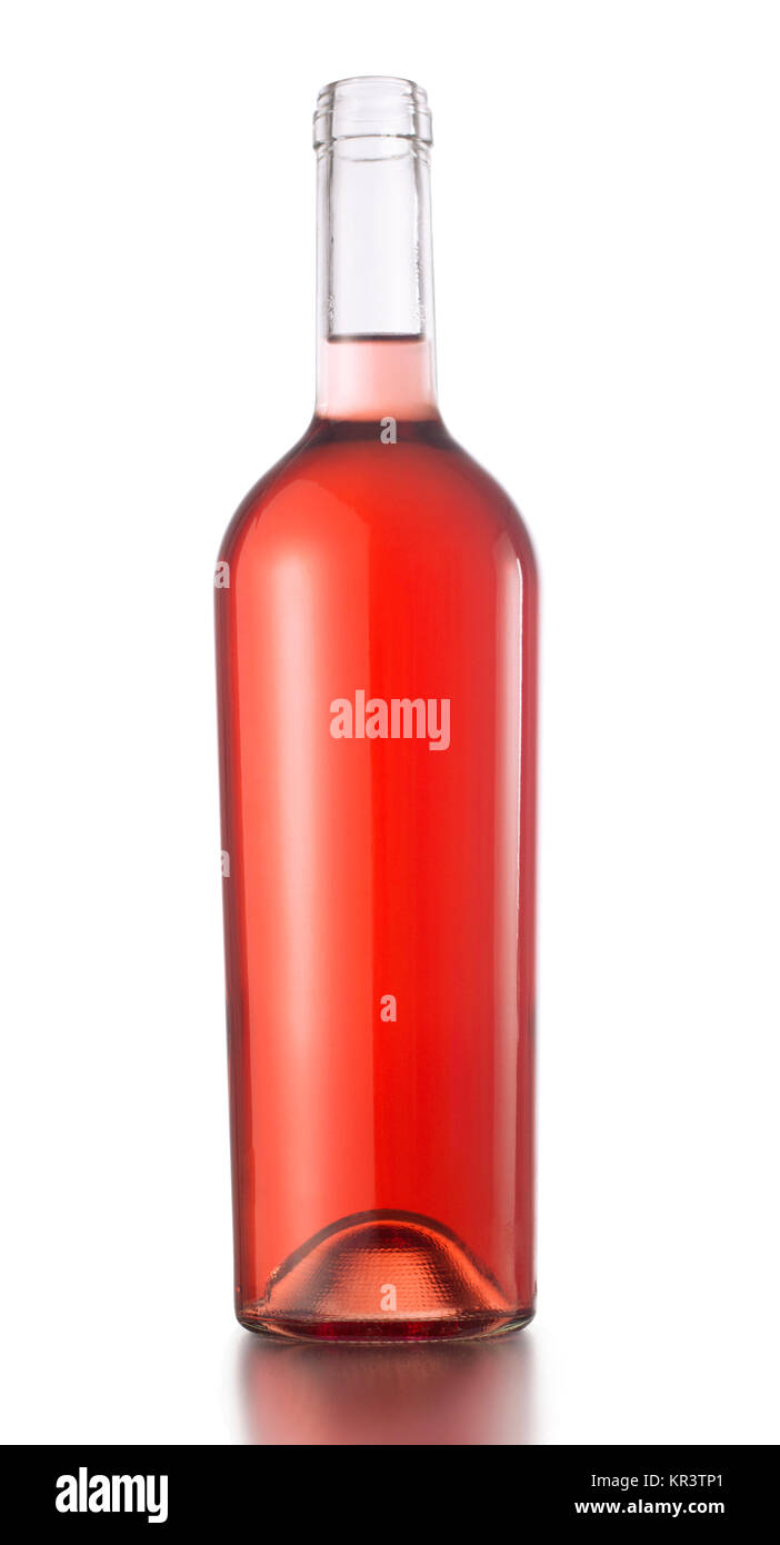 Unlabeled rose wine bottle Stock Photo Alamy