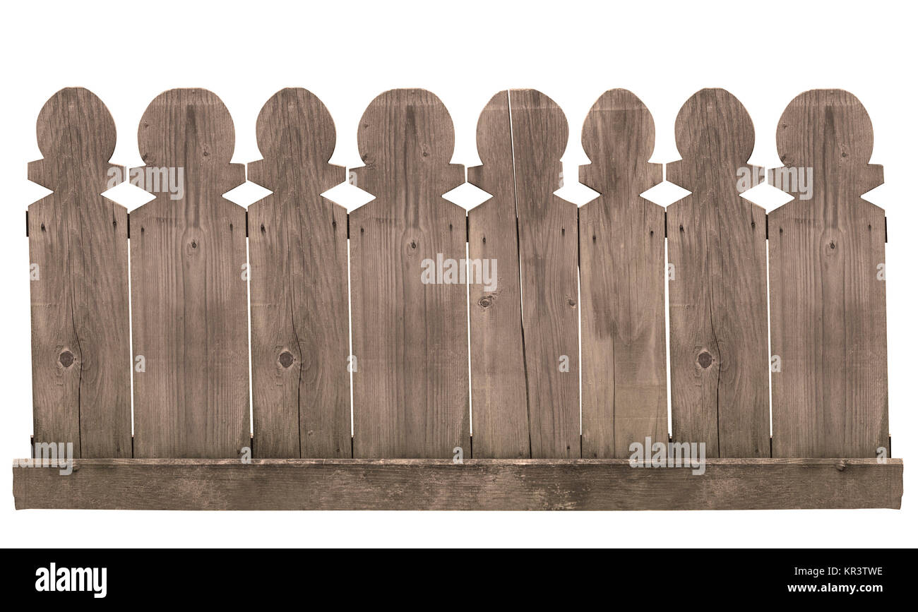 wooden fence on white background Stock Photo - Alamy