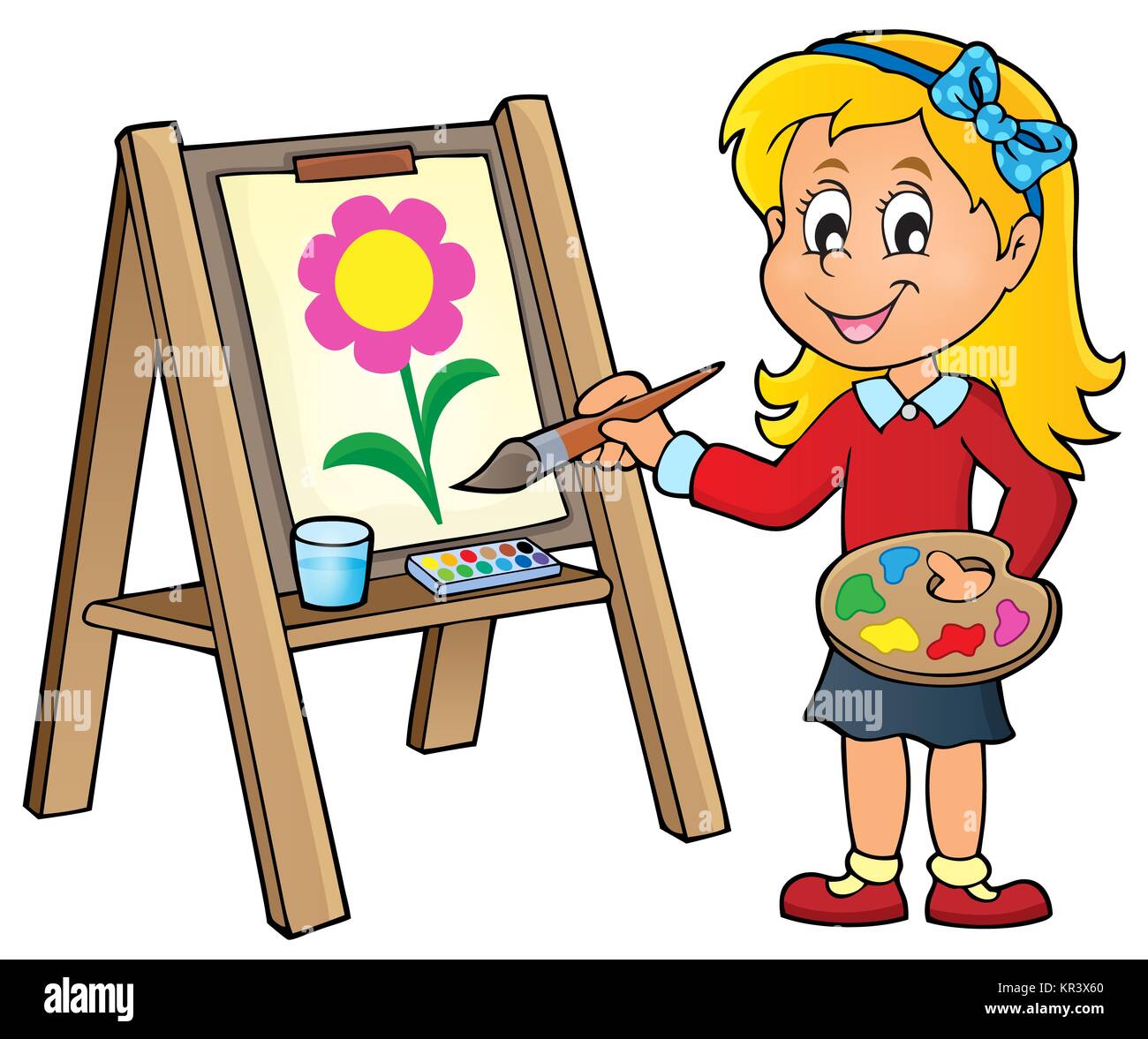 Girl Painting Canvas High Resolution Stock Photography and Images - Alamy