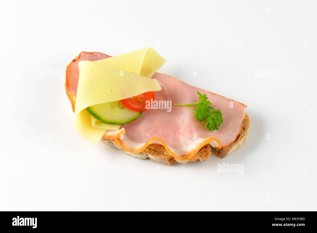 open faced sandwich Stock Photo