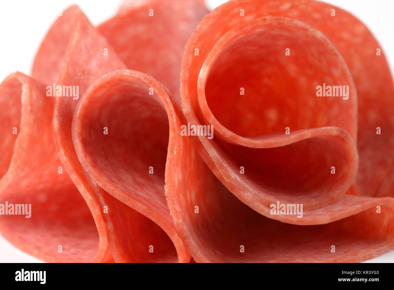 thin salami slices Stock Photo Alamy