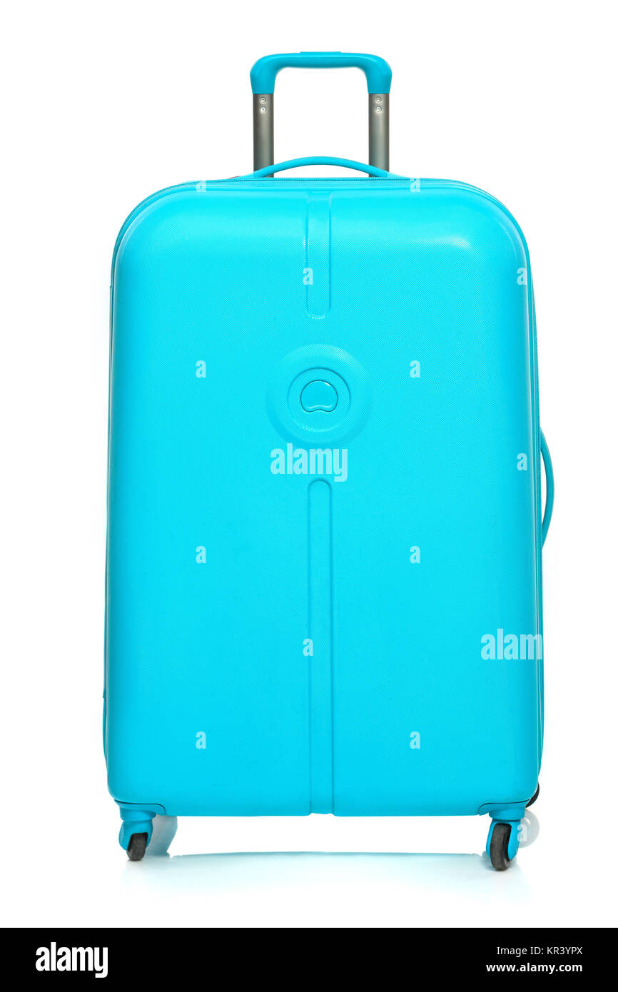 The modern large suitcase on white background Stock Photo Alamy