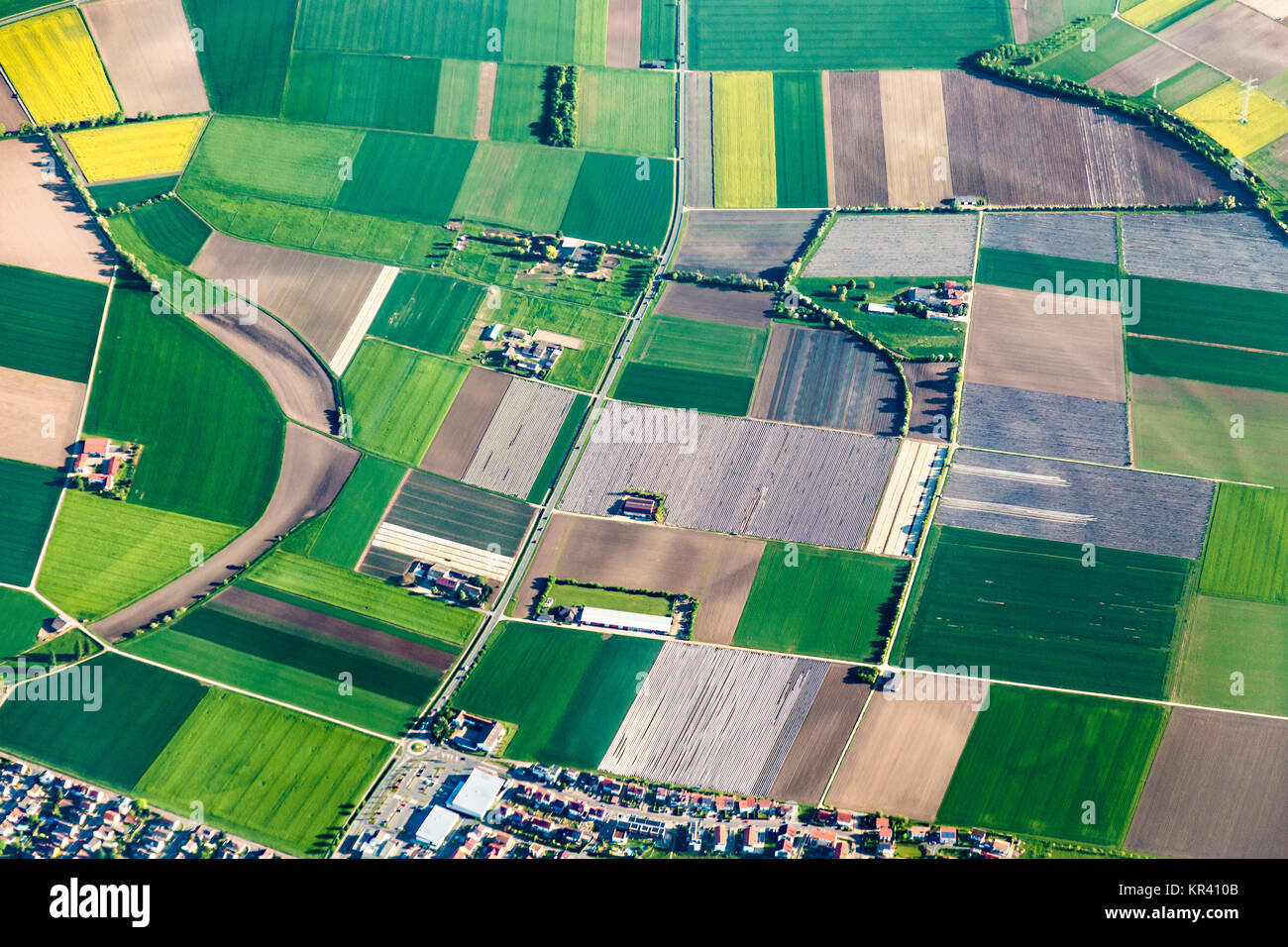 aerial of farmland near Mainz, Germany Stock Photo Alamy