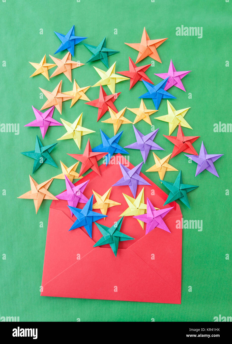 Origami Paper Stars Stock Photo - Alamy