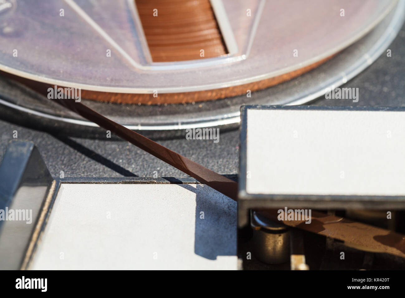 recording tape in reel close up Stock Photo Alamy