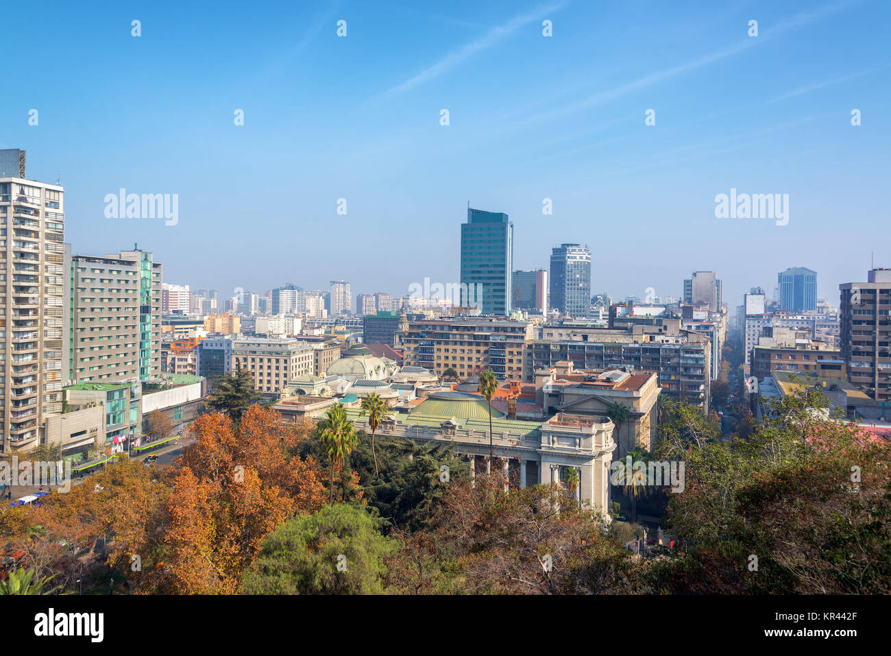 Cityscape of Santiago, Chile Stock Photo